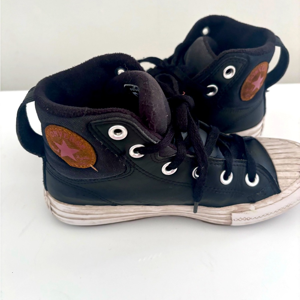 Hightop Black All Star Converse Leather